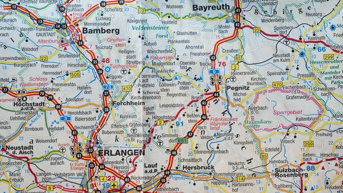 Map pin on a local business map